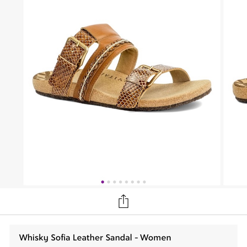 Revitalign Whiskey Sofia Leather Sandal